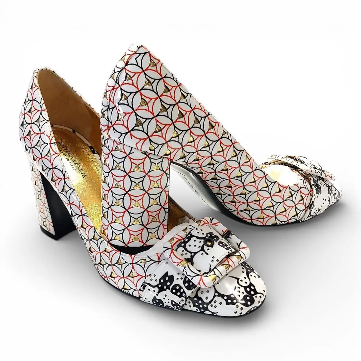 Bottega Veneta shoes - Cherbourg - Cherbourg - 474824VCJ319000 - White/Black/Red 2