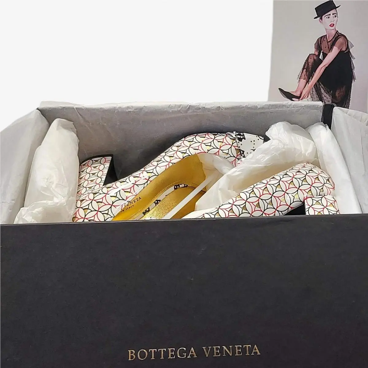 Bottega Veneta shoes - Cherbourg - Cherbourg - 474824VCJ319000 - White/Black/Red 19
