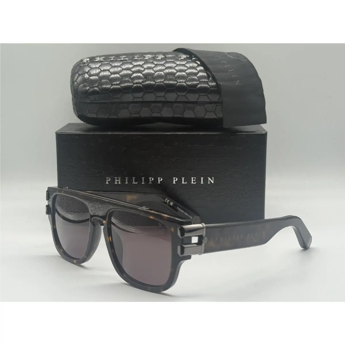 SPP011 Col. 0722 Havana Brown Sunglasses Frame RX 55-19 by Philipp Plein