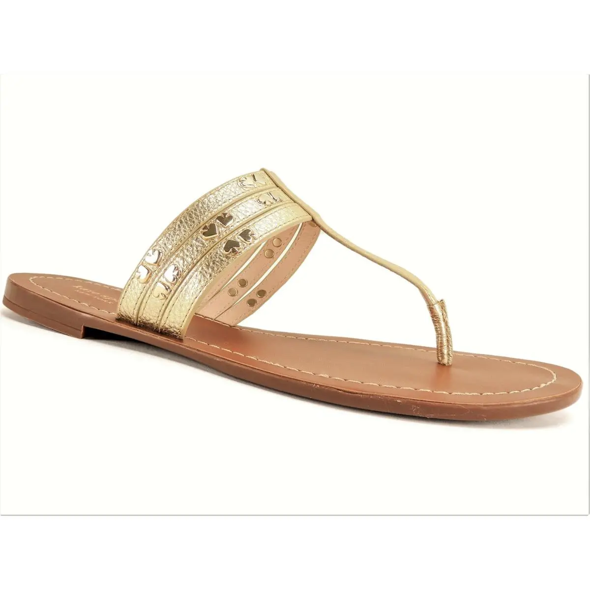 Kate Spade York Women`s Carol Sandals Pale Gold Leather Size 9.5 M