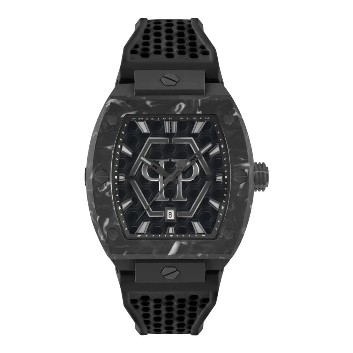 Mens Black 44mm Strap Fashion Watch by Philipp Plein