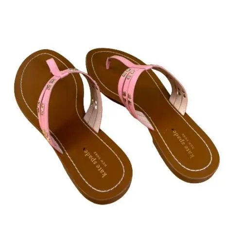 Kate Spade New York Women`s Carol Sandals Rococo Pink Patent Leather Size 10M