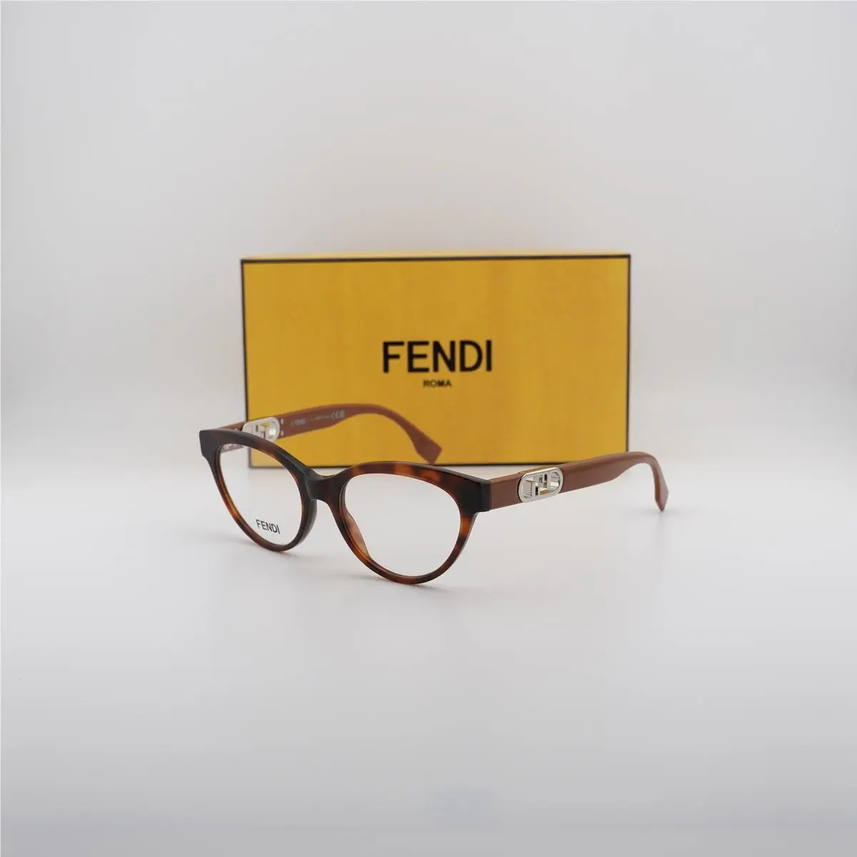 FE50066I 052 Dark Havana 53mm Eyeglasses by Fendi