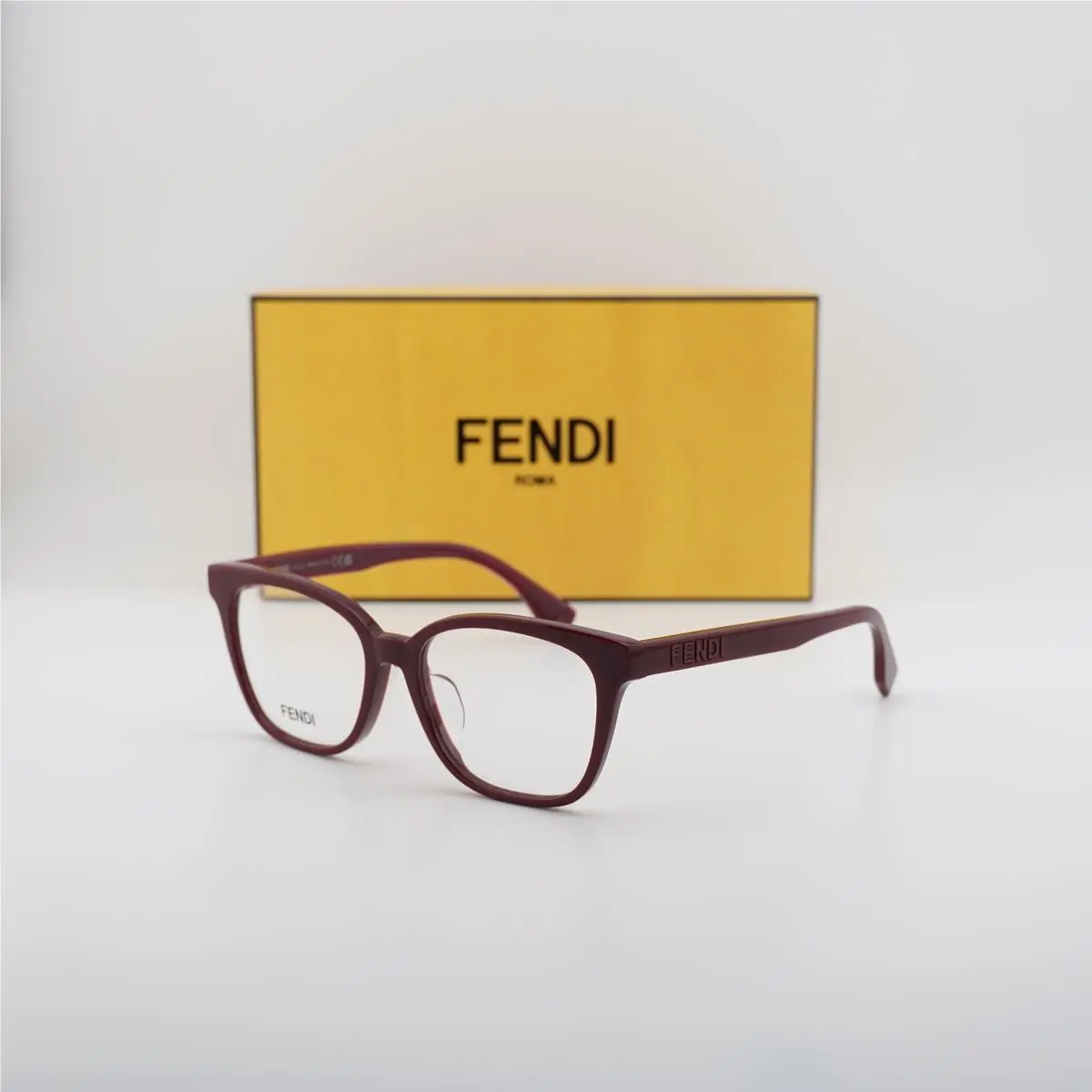 FE50045F 066 Shiny Solid Bordeaux 53mm Eyeglasses by Fendi