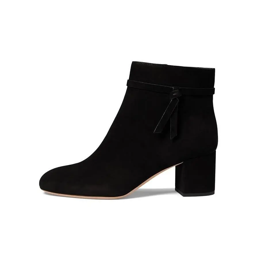 Kate Spade Womens 6 B Black Suede Knolt Ankle Booties MU7