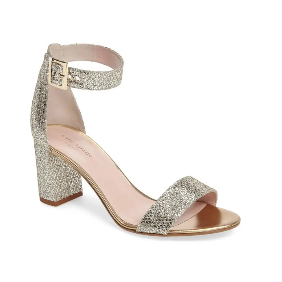 Kate Spade New York Antonella Too Women`s Silver Gold Sandal Z3434 Size 10