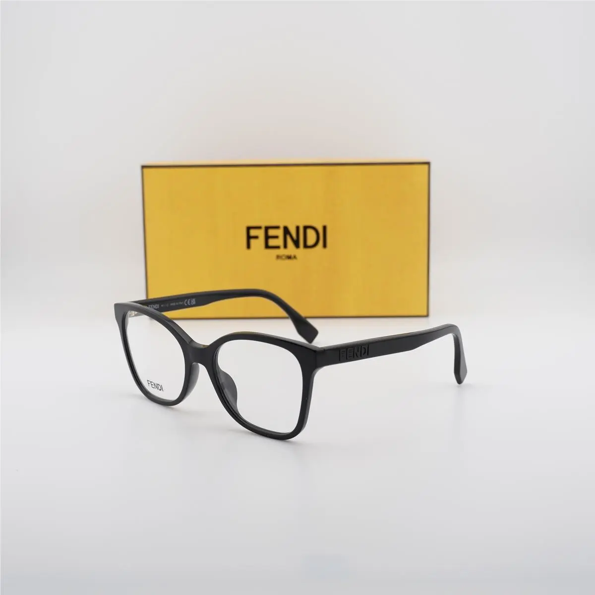 FE50018I 001 Shiny Black 52mm Eyeglasses by Fendi