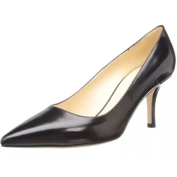 Kate Spade Women`s Jayden Black Leather Pumps D4053 Size 6 B