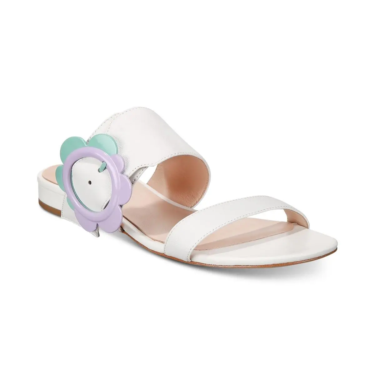 Kate Spade New York 250390 Womens Fabi Flat Sandals White Size 8 Medium