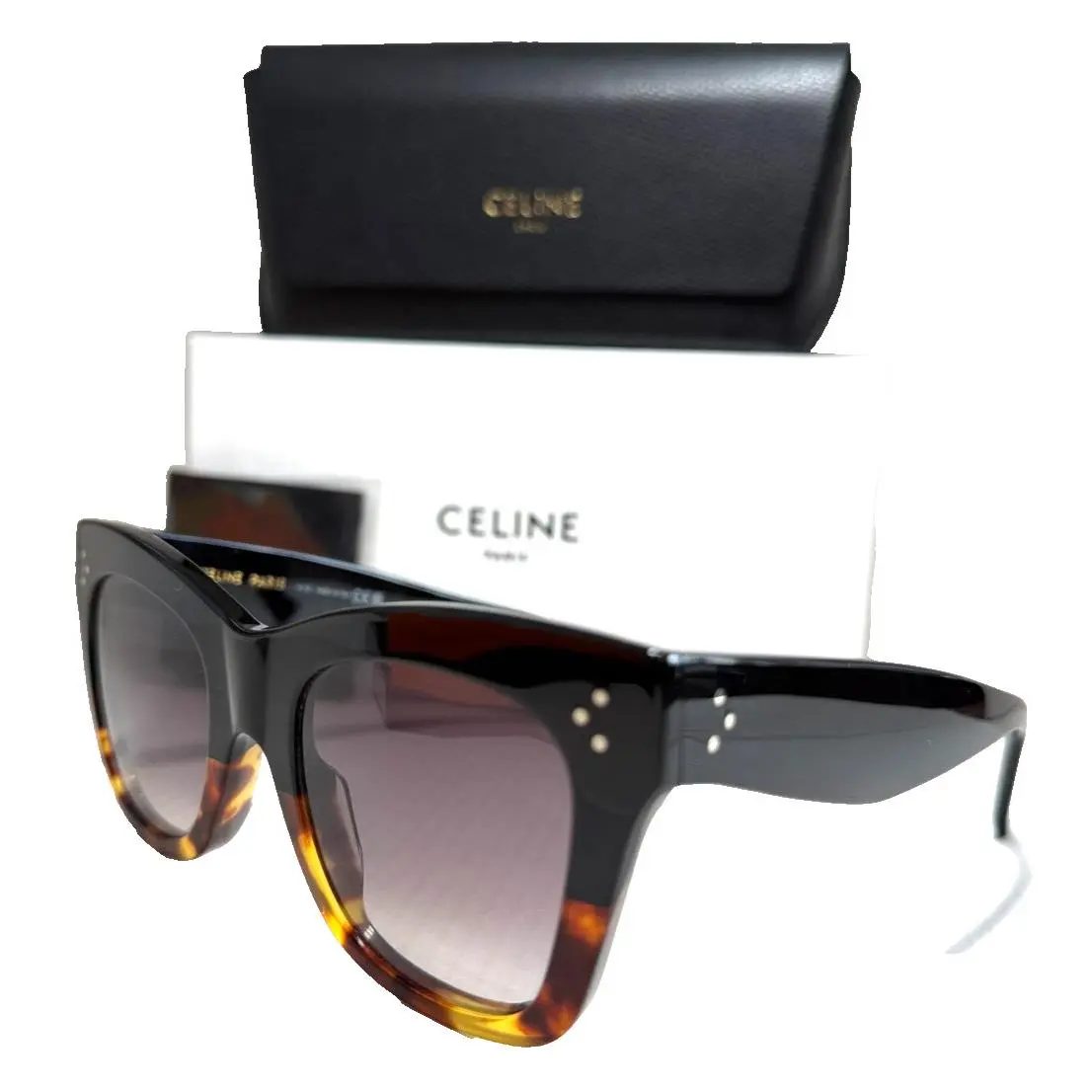 Sunglasses 3 Dots CL4004IN 05K Black Havana W/roviex Gradient Lens 50-22 by Celine