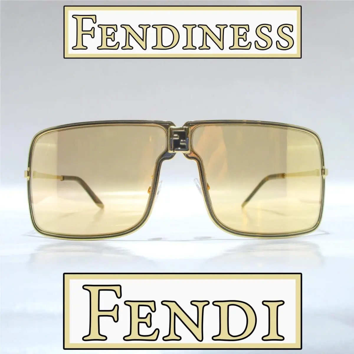 ness FE40195U 30L Sunglasses Men`s Endura Gold Mirror Lenses 140mm by Fendi