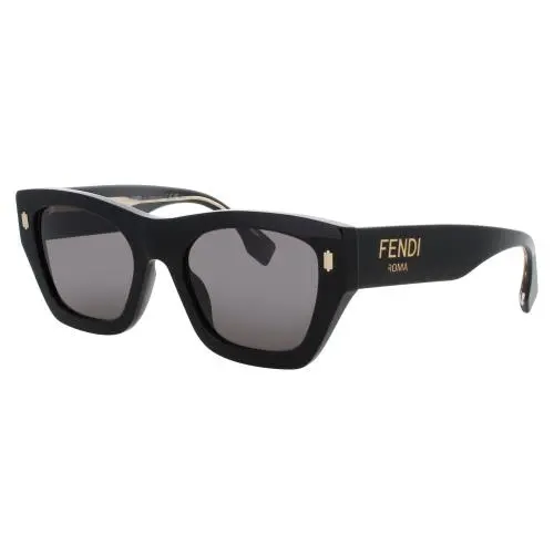 FE40100I 01A Sunglasses Black Frame Smoke Lenses 53mm by Fendi