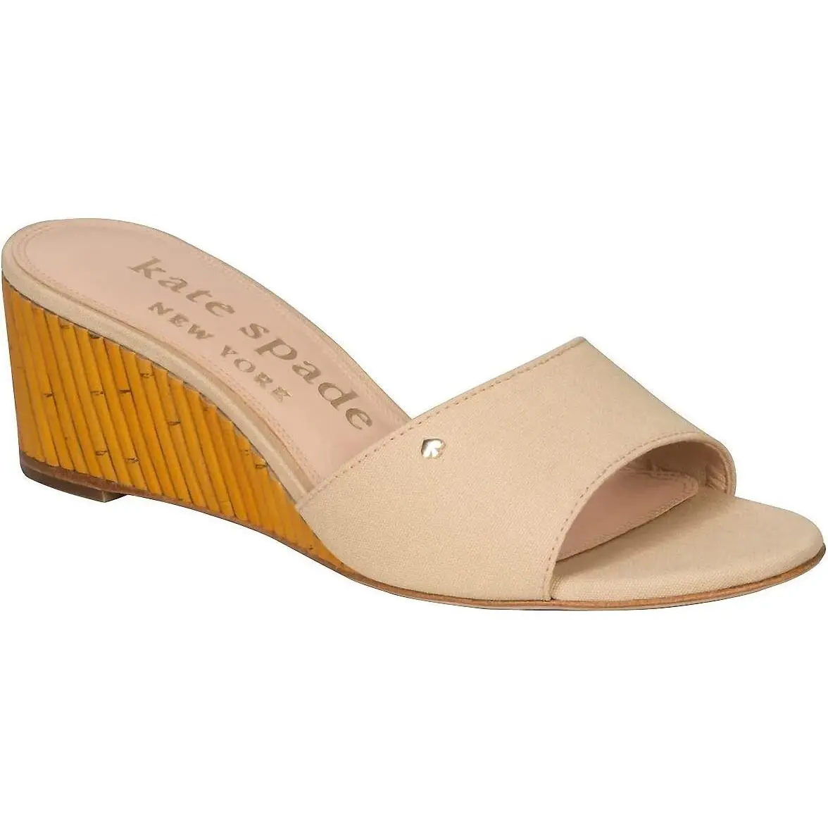Kate Spade New York Warm Stone Meena Wedge Slide Sandals Z4242 Womens Size 7B