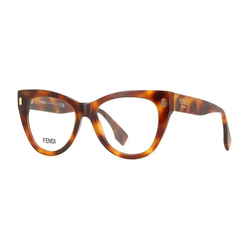 Fe50086i Eyeglasses Eye Glasses 053 53mm Women Shiny Havana by Fendi