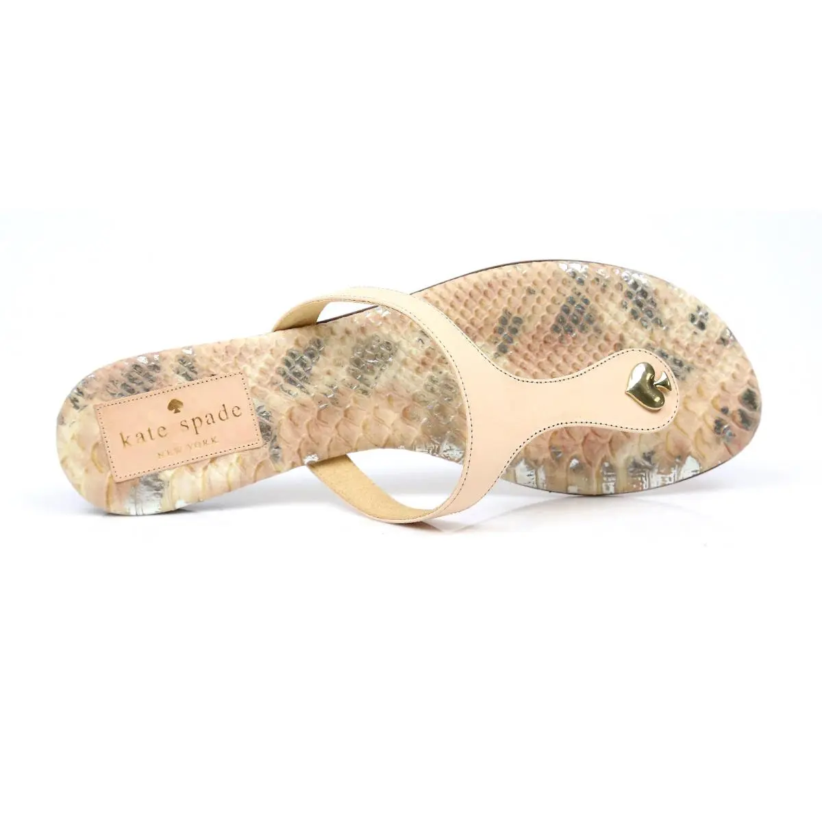 Kate Spade New York First Beige Snakeprint Sandal D4054 Size 9