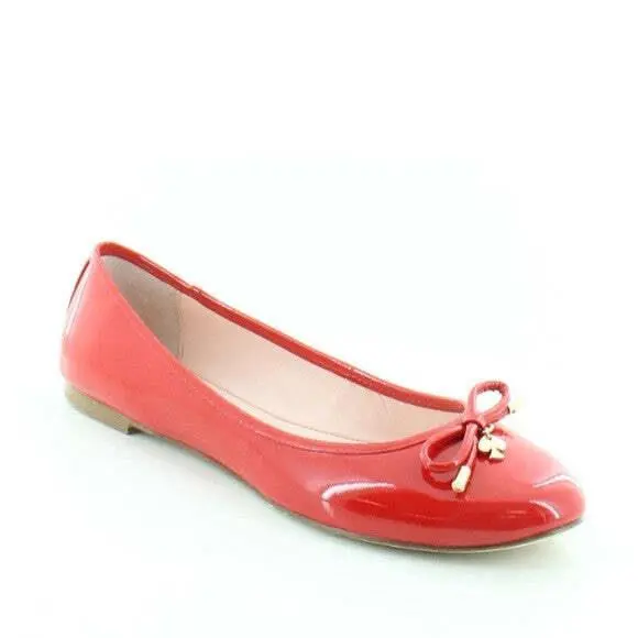 Kate Spade `willa` Patent Leather Flats Red 8