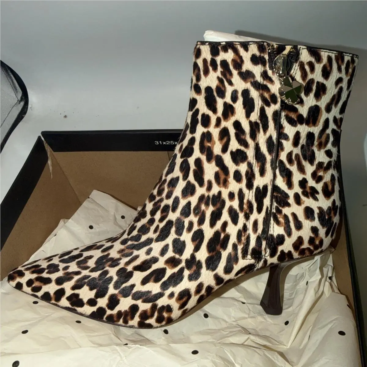 Kate Spade New York Women`s Adele Downtown Leopard Haircalf Bootie 5.5