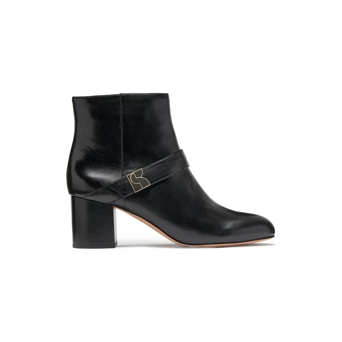 Kate Spade Women`s Bootie Dakota Zip Nappa Leather Black Size 6.5