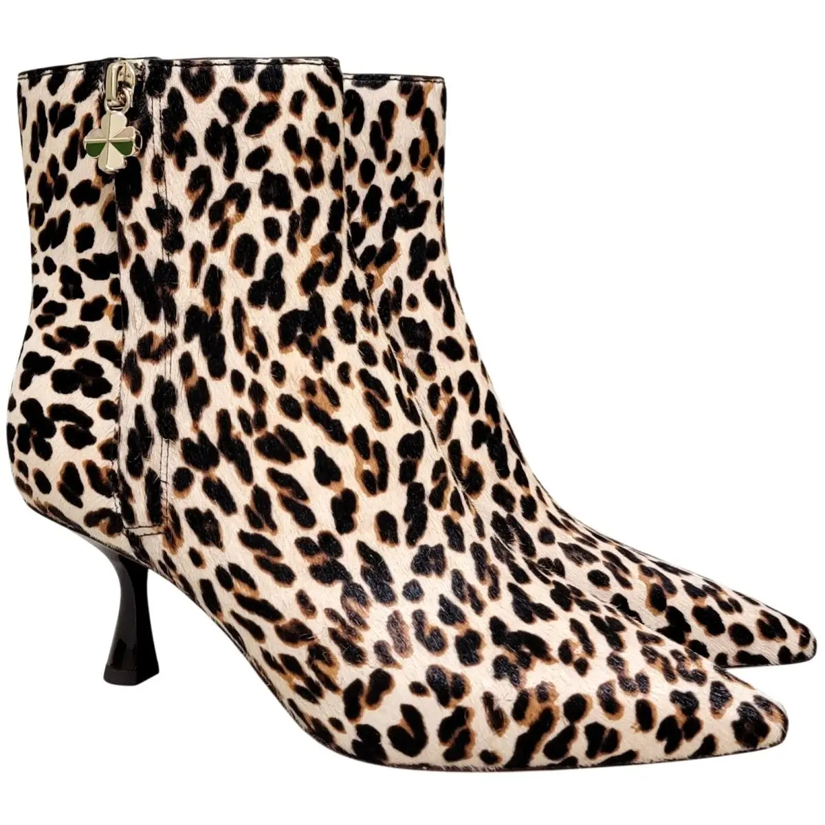 Kate Spade Stiletto Ankle Booties Adele Size US 9.5B Cashew Downtown Leopard