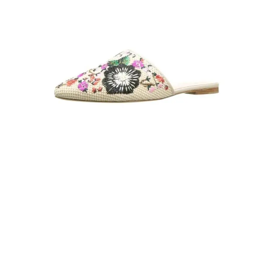 Kate Spade New York Monteclair Mule Embroidered Canvas Size 7.5