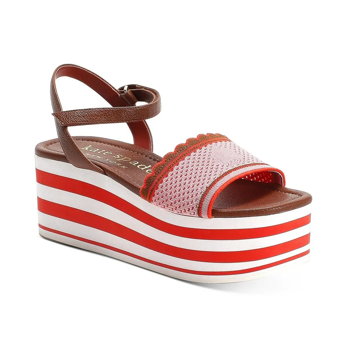 Kate Spade New York Highrise Spade Wedge Sandals Size 7.5 Msrp: