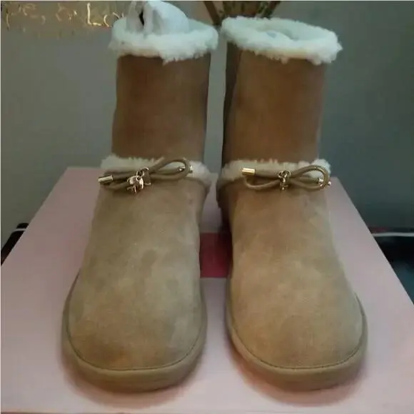 Kate Spade New York Marie Shearling Suede Boots Sz 7.5
