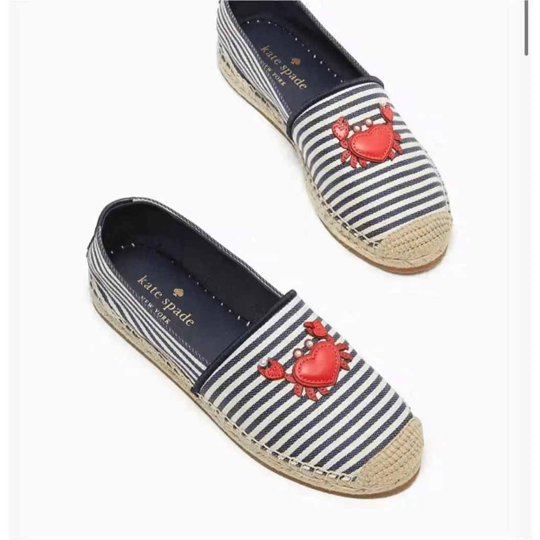 Kate Spade Surprise Laguna Espadrilles Crab Size 8