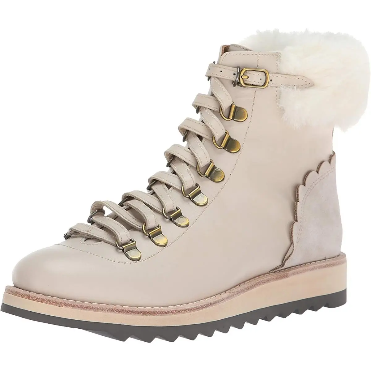 Kate Spade New York Off White Women`s Maira Leather Ankle Booties US 7 Medium
