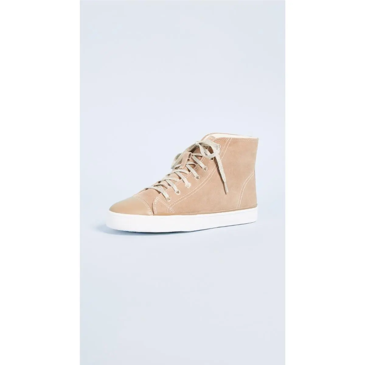 Kate Spade New York Women Suede High-top Sneakers Shoes Camel Size 9.5