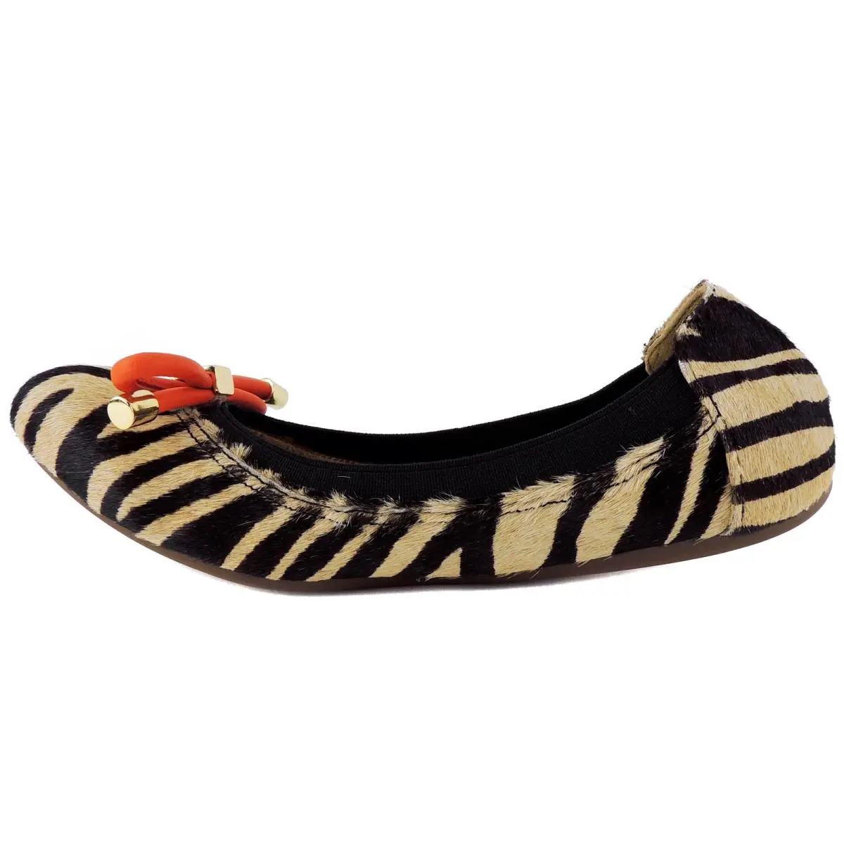 Kate Spade shoes - FONTANE Zebra Haircalf Nappa Bow 7M - Orange (UPC: 765207817164) 1