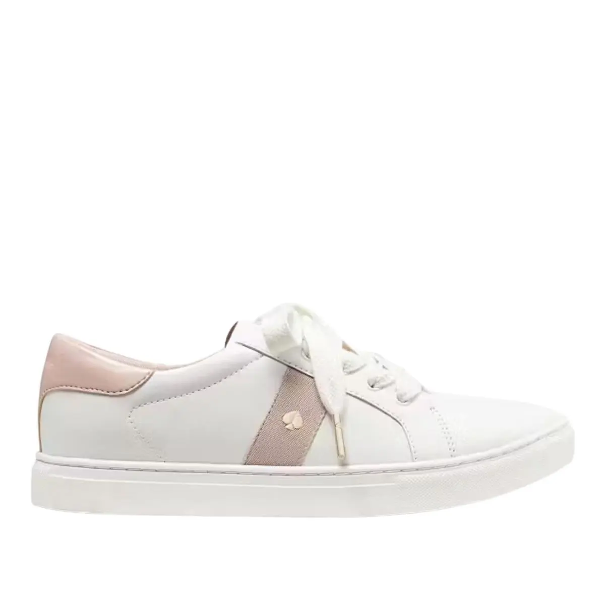 Kate Spade Sneakers Optic White Pink Rose Smoke Size 10 Comfy Sporty
