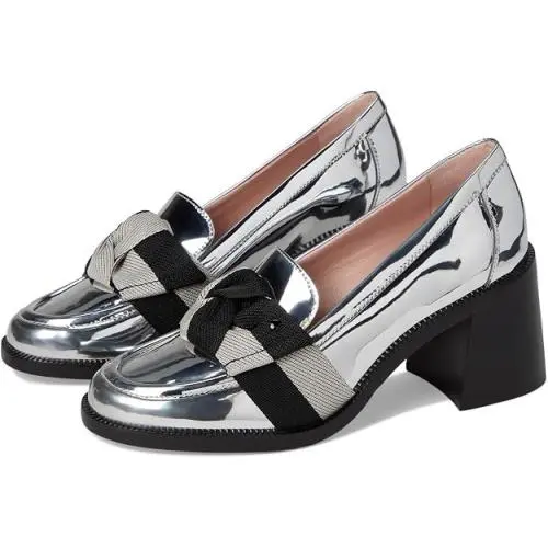 Kate Spade New York Leandra Heel Loafer Silver US 9 B