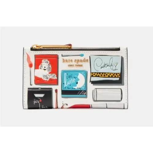 Kate Spade Morgan Matchbox Embossed Small Slim Bifold Wallet - KD120 =