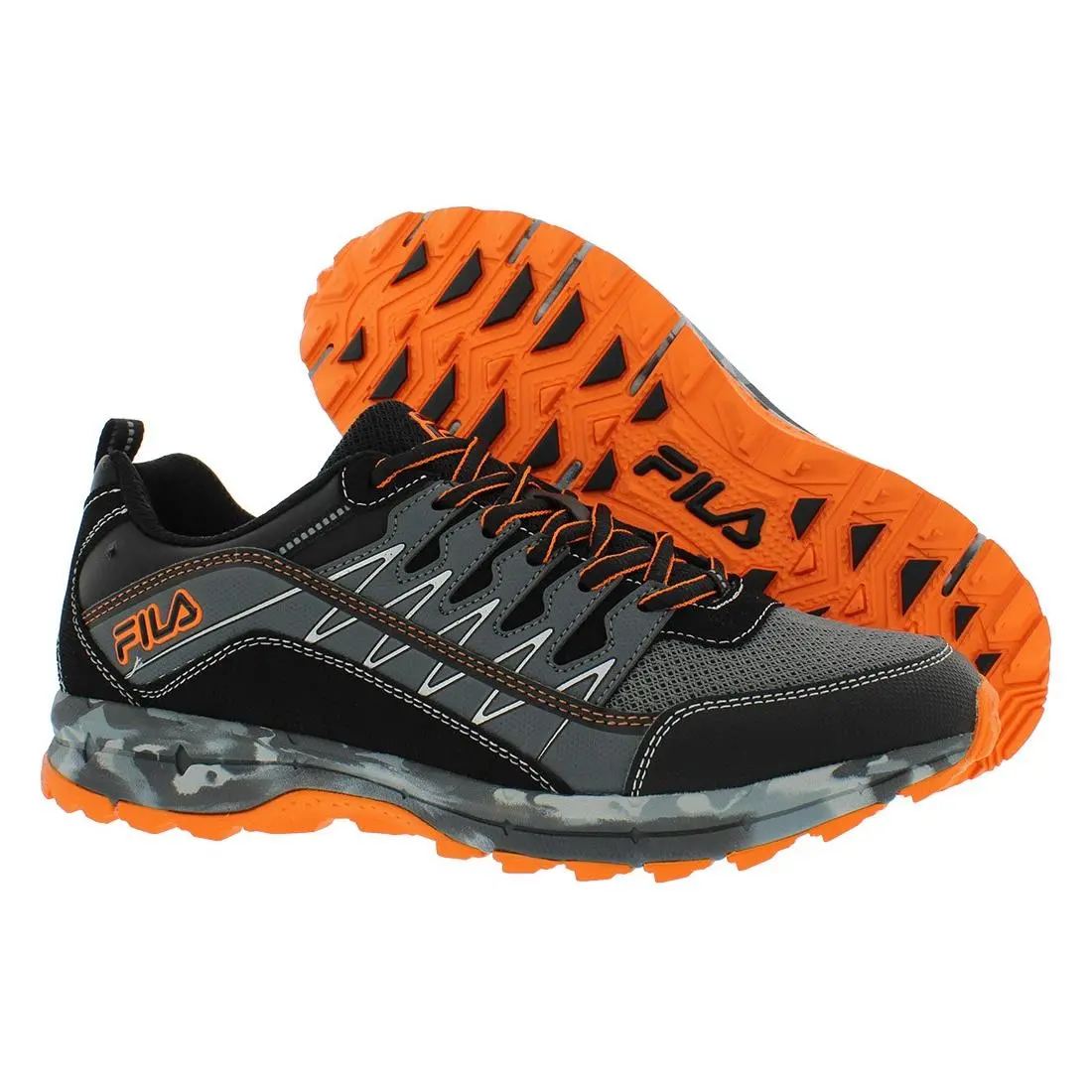 Fila shoes - Black/Orange, Main: Black 4