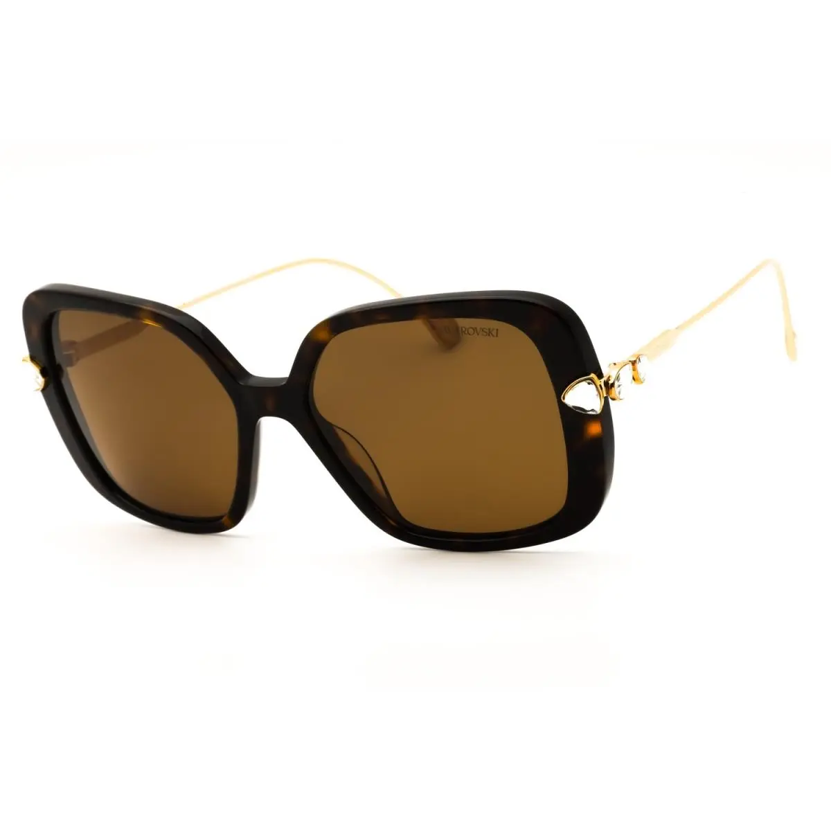 SK6011 100283 Sunglasses Havana Frame Brown Lenses 55mm by Swarovski