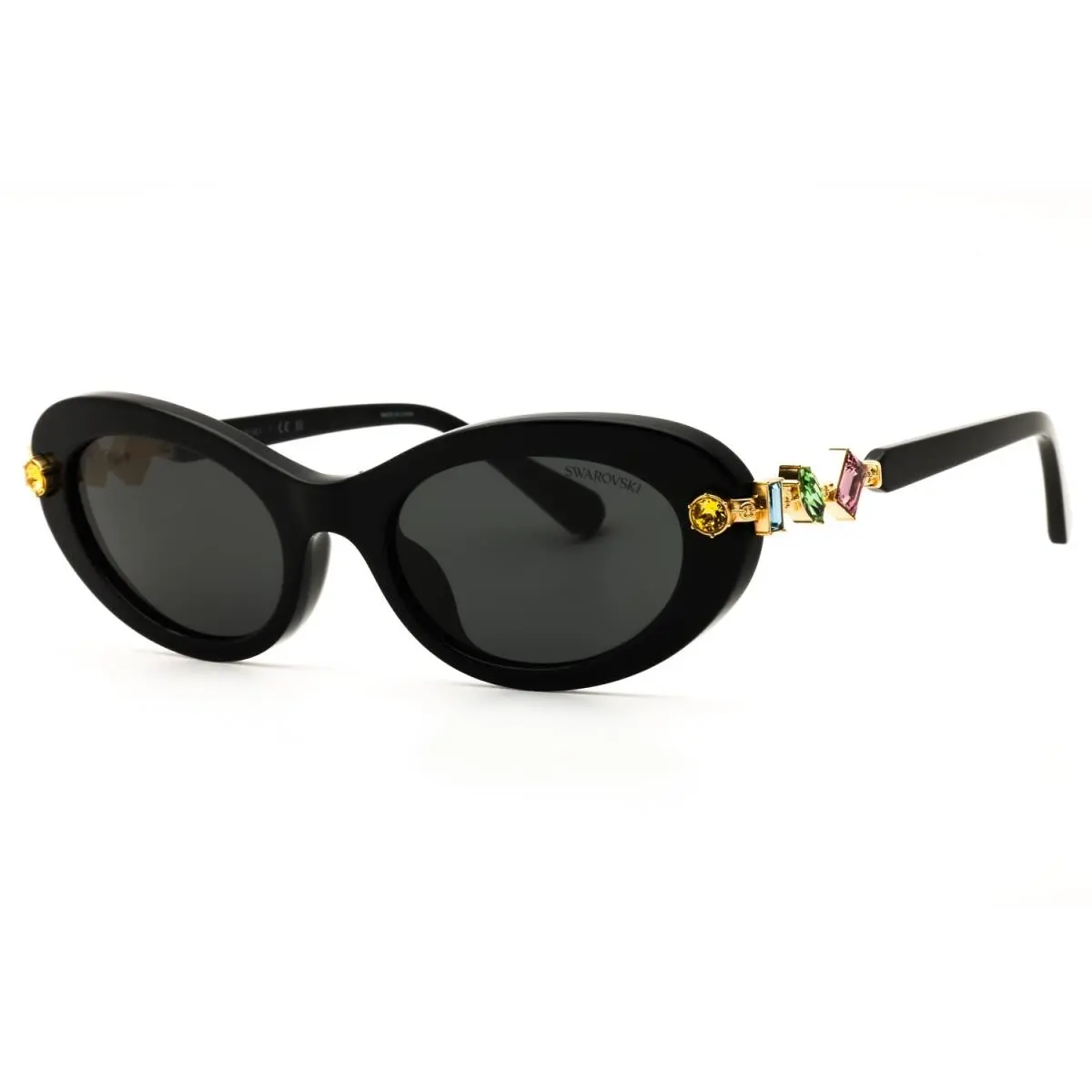 SK6042 100187 Sunglasses Black Frame Dark Grey Lenses 53mm by Swarovski