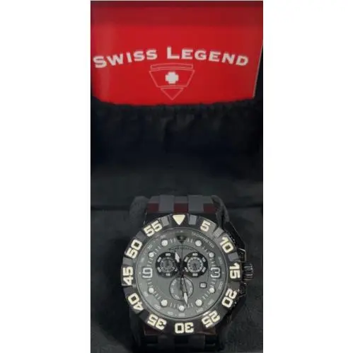 10125-BB-014 Challenger Analog Display Swiss Quartz Blck Watch by Swiss Legend