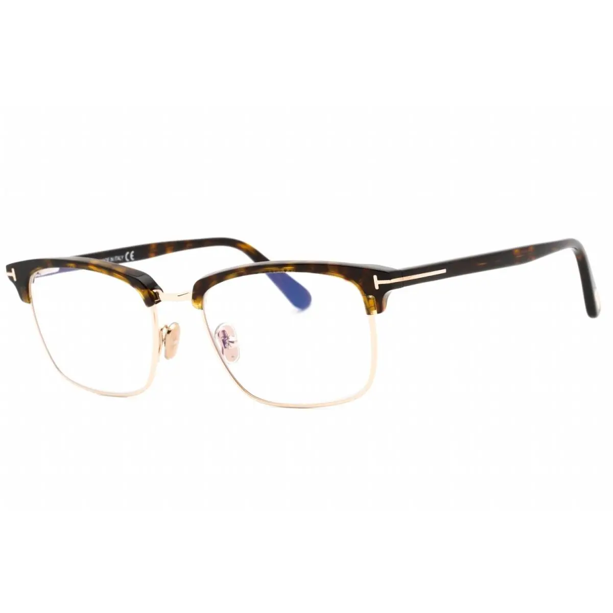 FT5801-B 052 Men Eyeglasses Dark Havana Clear/blue-light Block by Tom Ford
