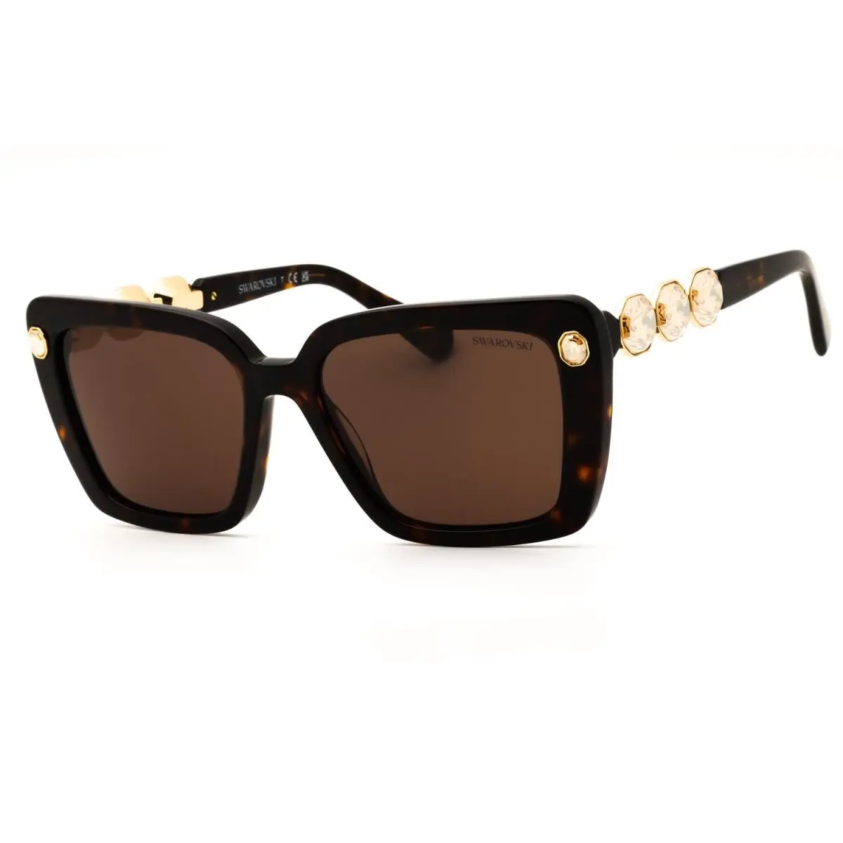 SK6032-1002-55 Sunglasses Frame Size 55mm 145mm 17mm Havana Women by Swarovski