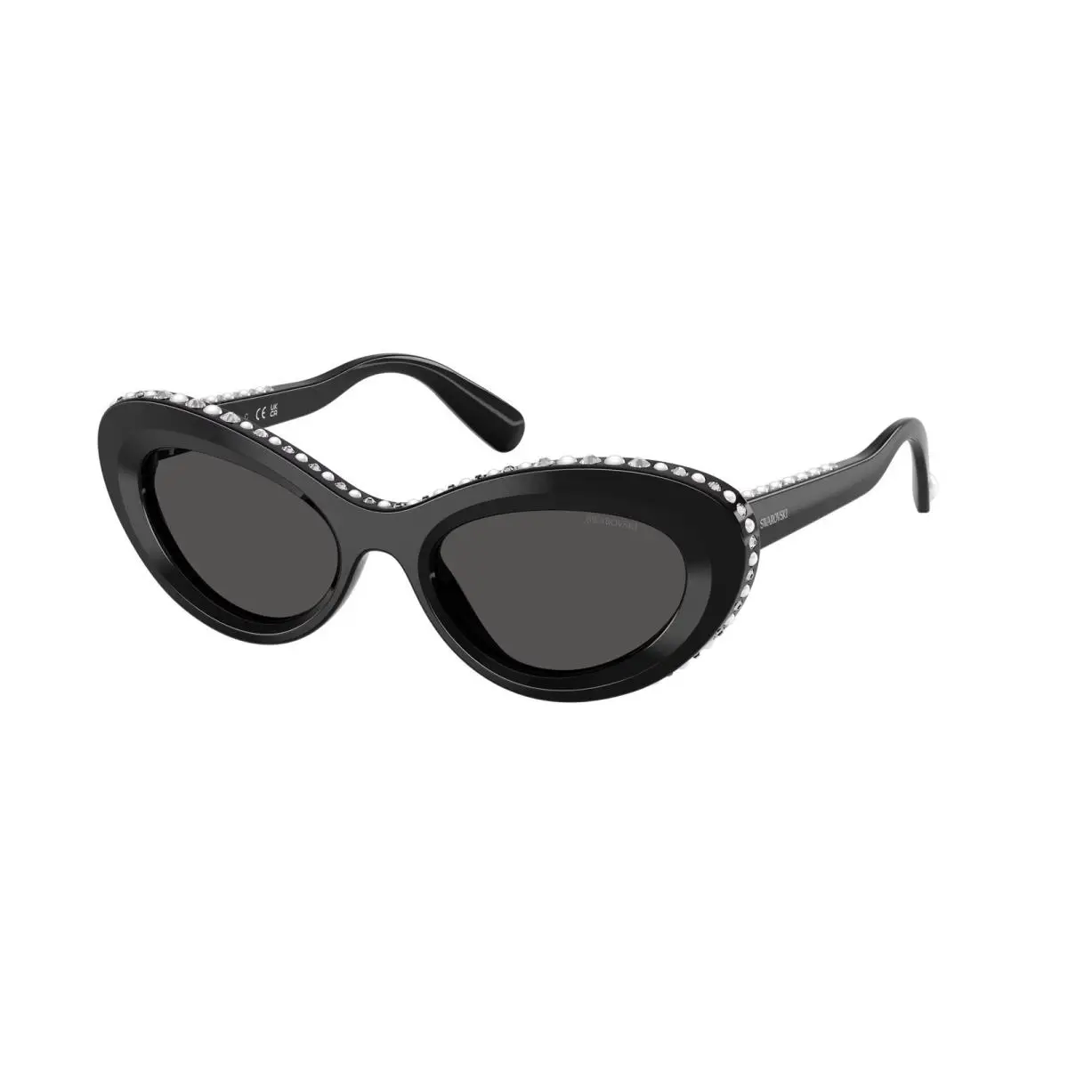 SK6061U 109387 Black Dark Grey 51 mm Women`s Sunglasses by Swarovski