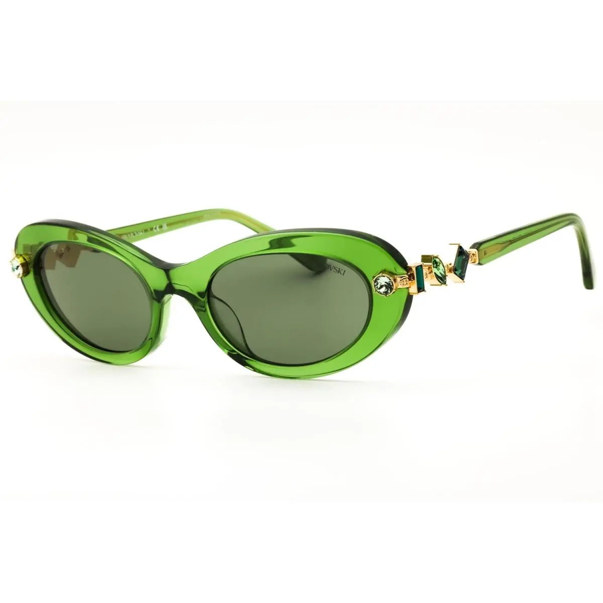 SK6042 3002/2 Transparent Green/green 53-20-140 Sunglasses by Swarovski