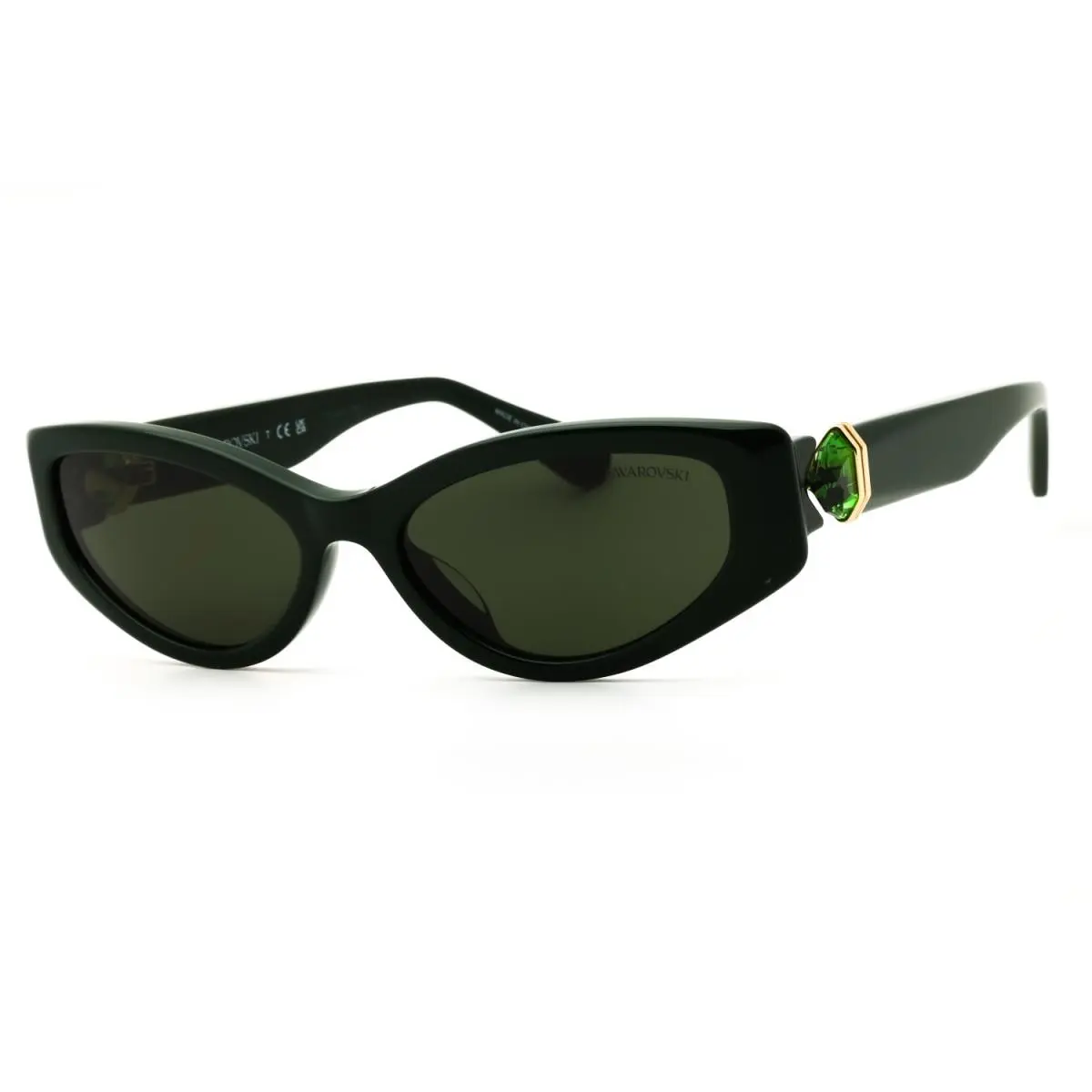 SK6045U 102671 Dark Green/dark Green 55-17-130 Sunglasses by Swarovski