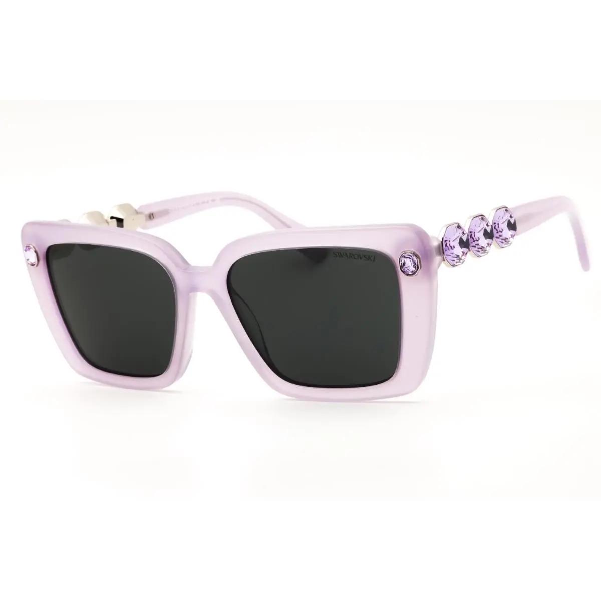 SK6032 107587 Milky Lilac/dark Grey 55-17-145 Sunglasses by Swarovski