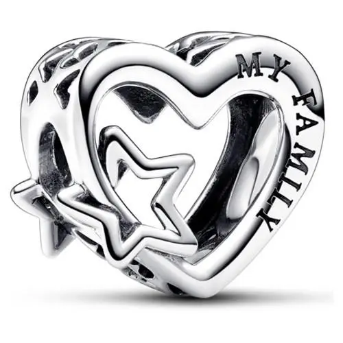 Pandora Open Family Heart and Star Charm 792829C00