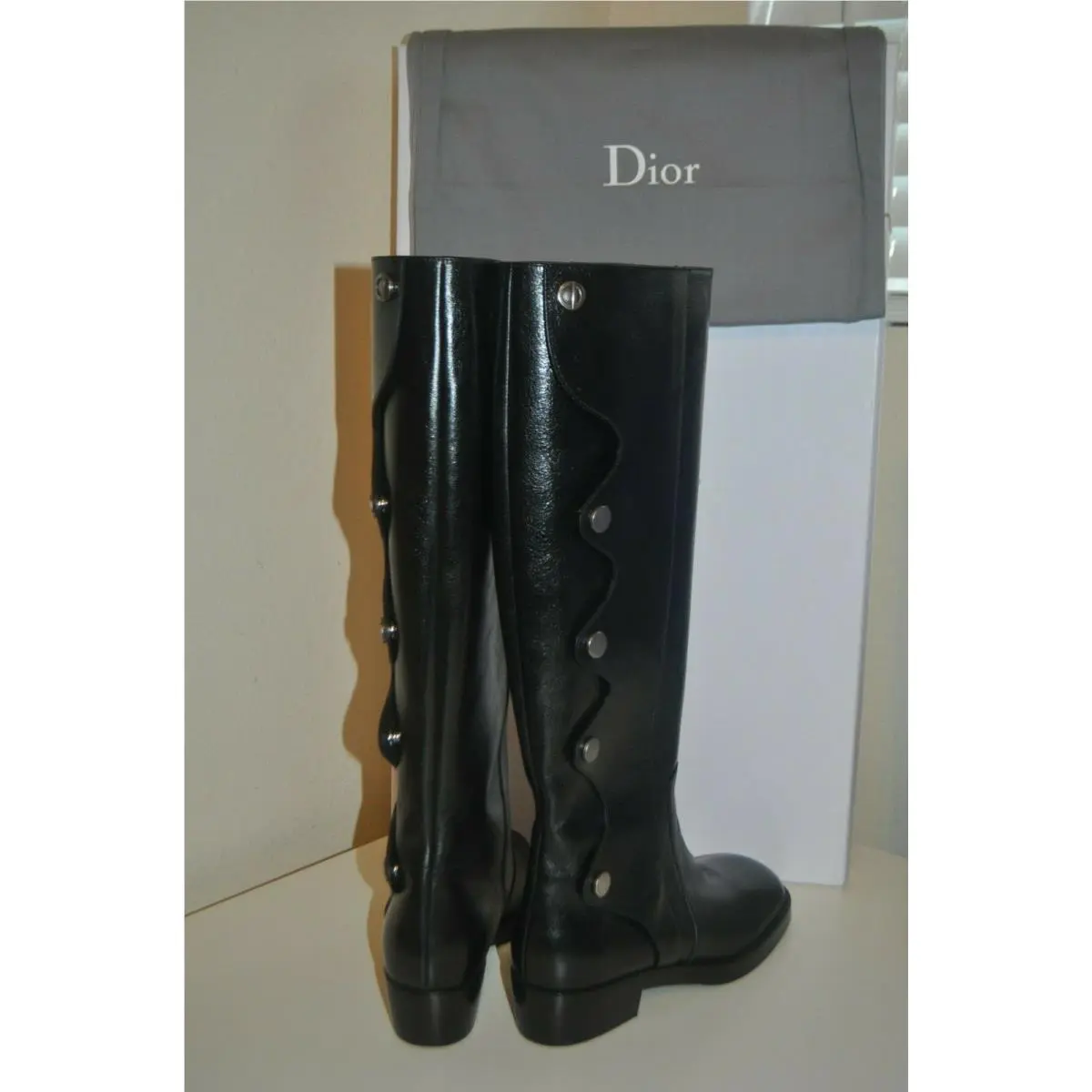 Dior shoes - CHRISTIAN DIOR DIORODEO Scallop - CHRISTIAN ODEO Scallop - Black, :: Black (UPC: 3614499558378) 6