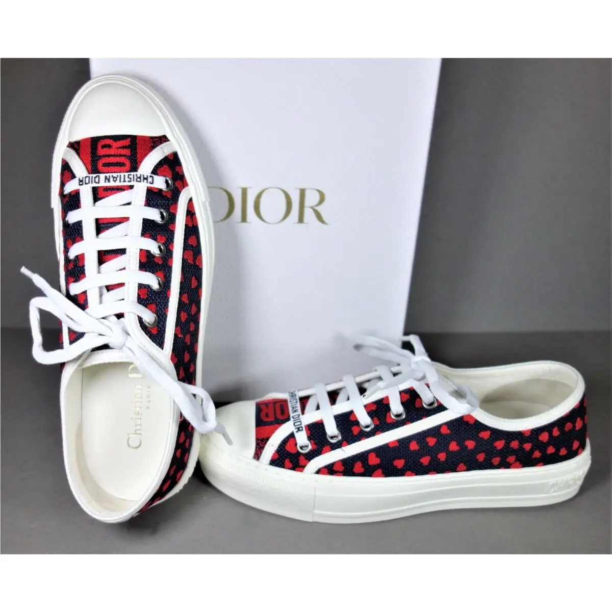 Dior shoes - Dior Walk`n`Dior - HEARTS - Navy, Red & White (UPC: 3616255238340) 0