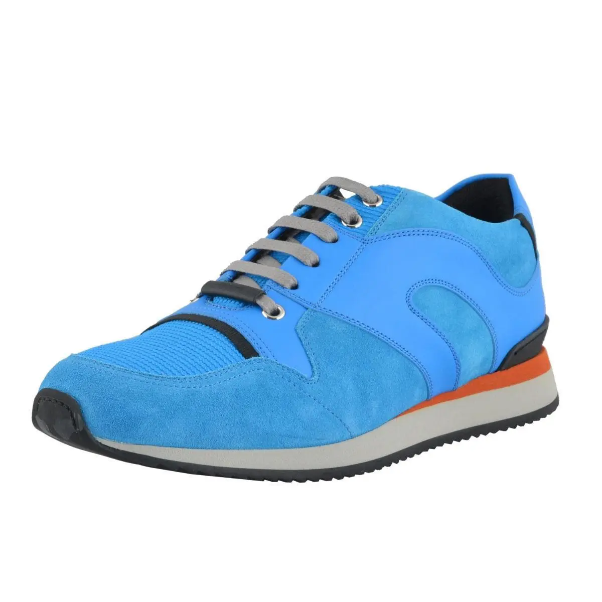Dior Men`s Blue Suede Leather Fashion Sneakers Shoes US 7.5 IT 40.5