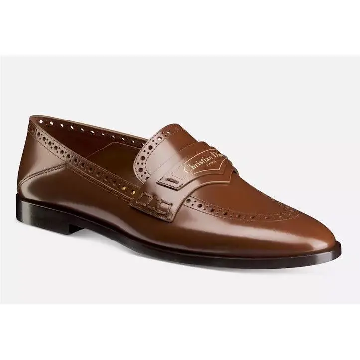 Dior Boy Loafer IN Brown Calfskin. Size US 8.5 / Fra 38.5. Model KDB886VEA_S23M