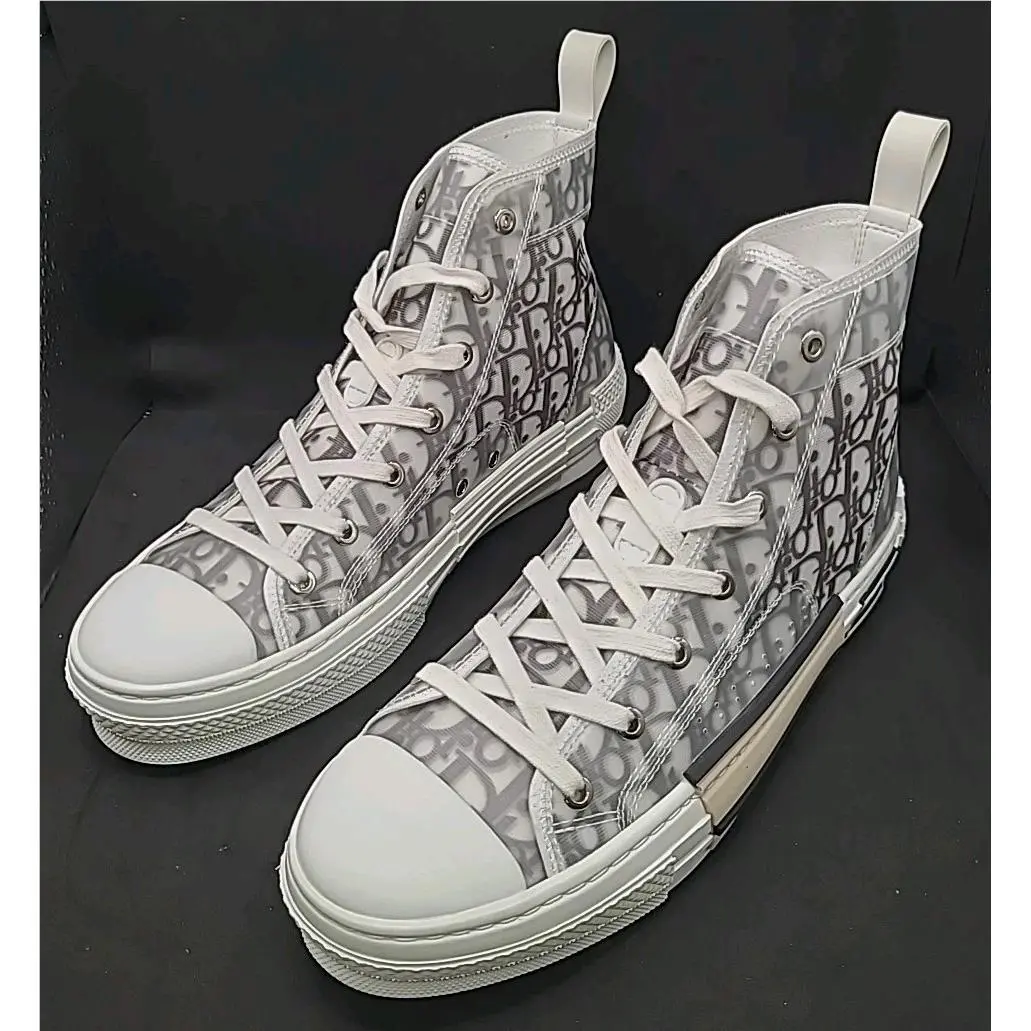 Dior B23 High Top Sneakers - `dior Oblique` Size 41
