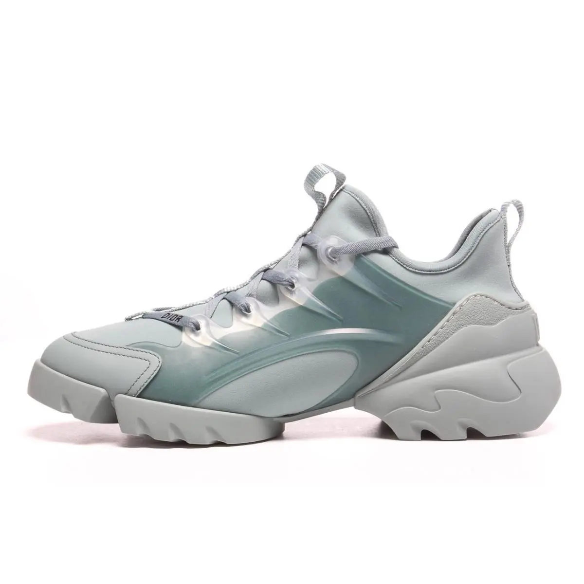 Christian Dior D-connect Neoprene Blue Water Grey Chunky Sneakers 12-42